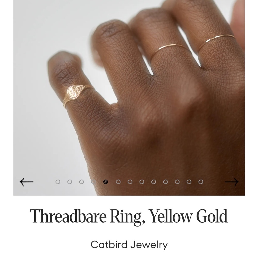 Catbird Threadbare Ring- size 6